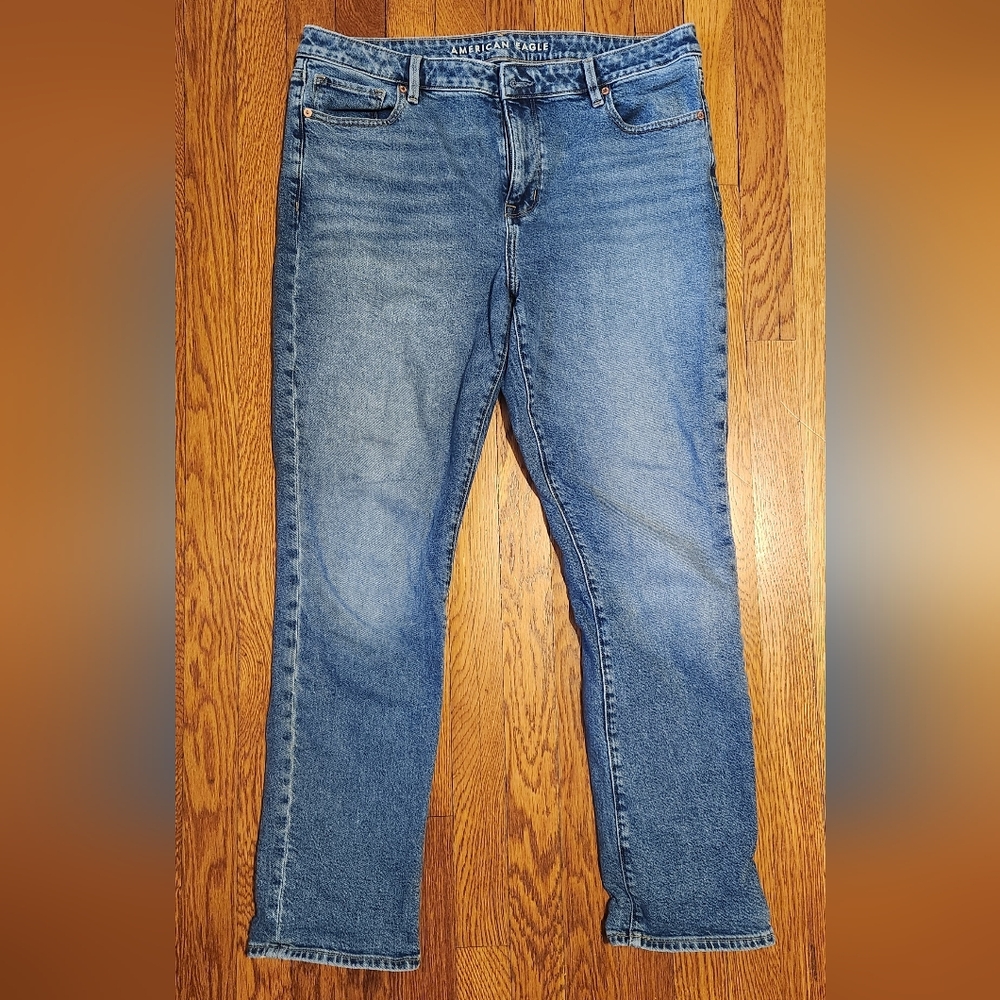 American Eagle Mid Rise Skinny Jeans Size 12 in  "Classic Medium" wash
